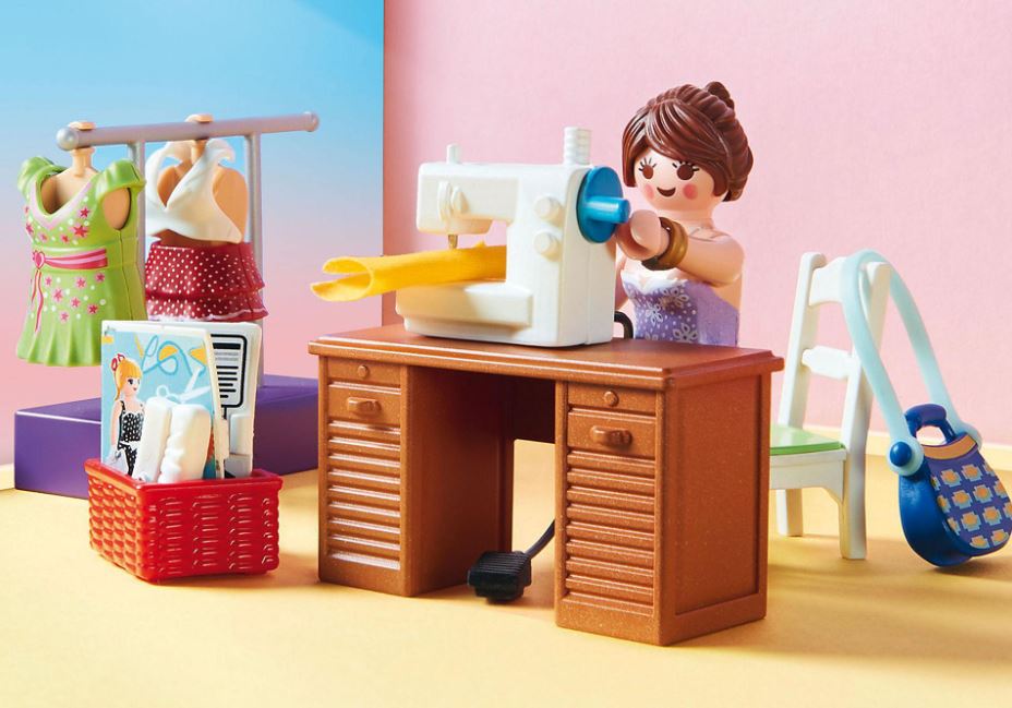 PLAYMOBIL DOLLHOUSE - CHAMBRE AVEC ESPACE COUTURE #70208