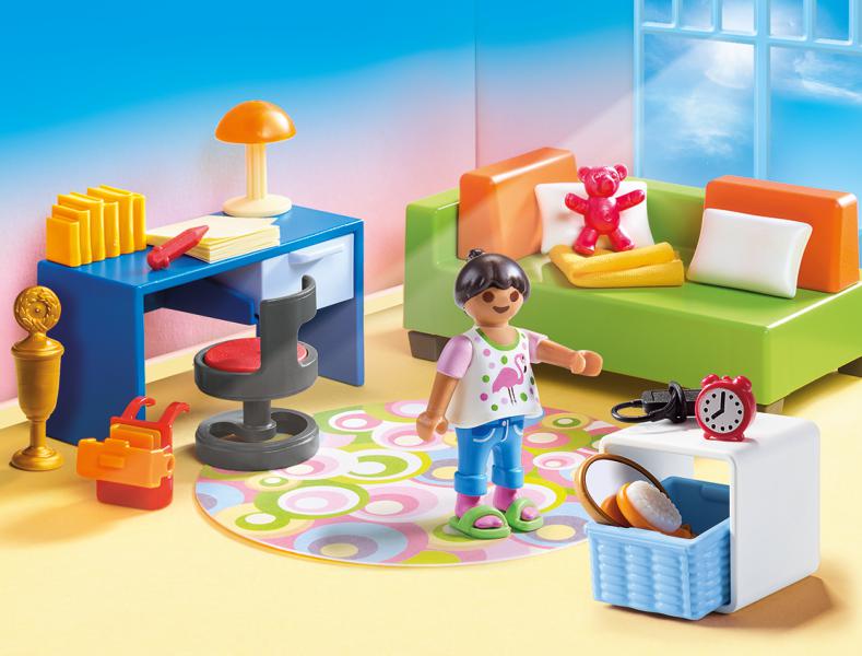 PLAYMOBIL DOLLHOUSE - CHAMBRE ENFANT AVEC CANAPÉ-LIT #70209