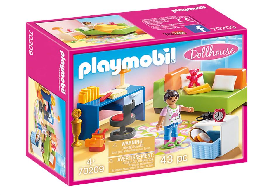 PLAYMOBIL DOLLHOUSE - CHAMBRE ENFANT AVEC CANAPÉ-LIT #70209