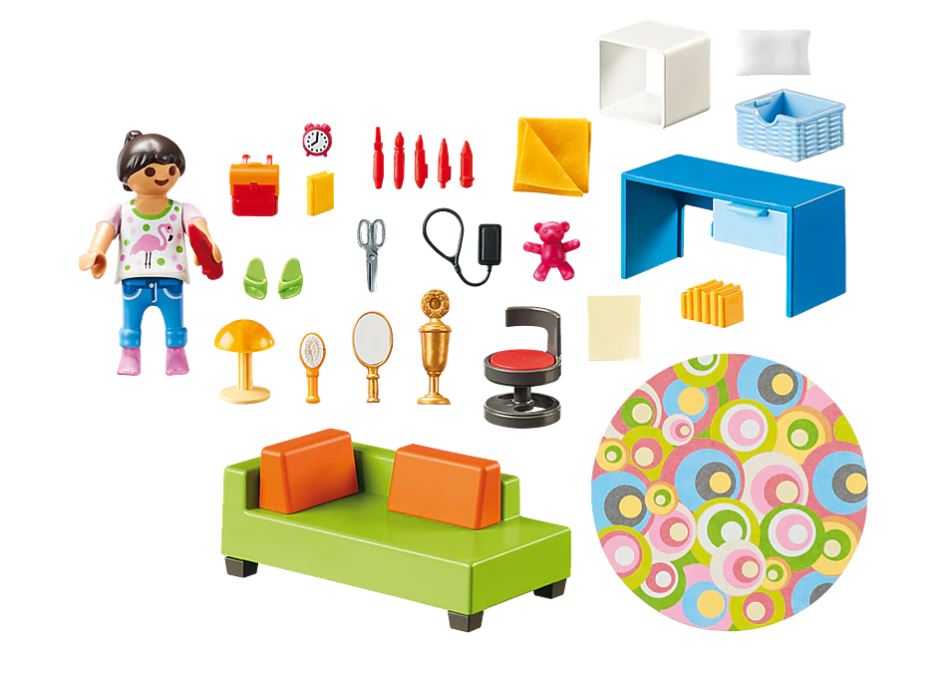 PLAYMOBIL DOLLHOUSE - CHAMBRE ENFANT AVEC CANAPÉ-LIT #70209