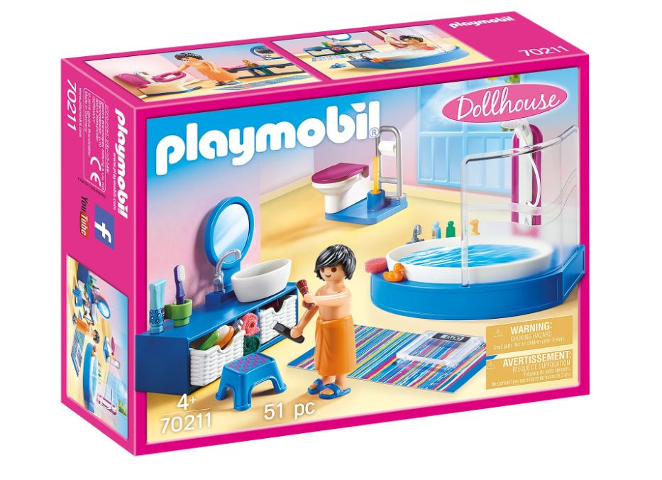 PLAYMOBIL DOLLHOUSE - SALLE DE BAIN AVEC BAIGNOIRE #70211