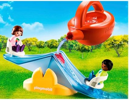 PLAYMOBIL 1-2-3 - WATER SEESAW WITH WATERING CAN #70269