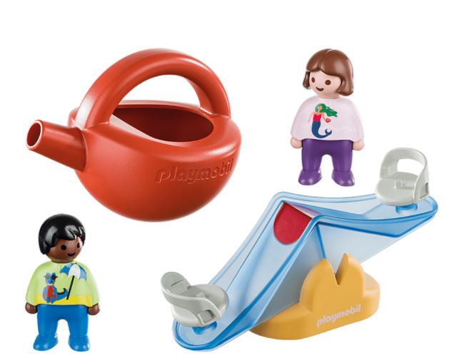 PLAYMOBIL 1-2-3 - WATER SEESAW WITH WATERING CAN #70269