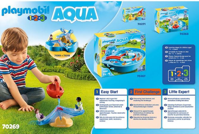 PLAYMOBIL 1-2-3 - WATER SEESAW WITH WATERING CAN #70269