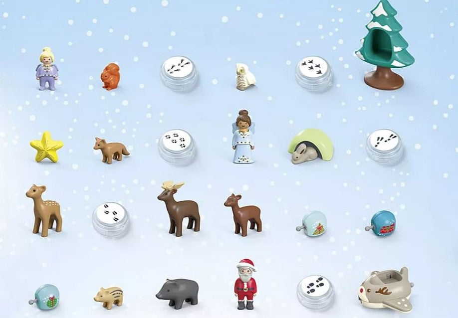 PLAYMOBIL JUNIOR - CALENDRIER DE L'AVENT - PÈRE NOËL ET ANIMAUX DE LA FORÊT #70297