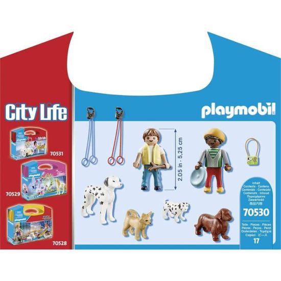 PLAYMOBIL CITY LIFE - CHILDREN & DOGS CARRY CASE #70530