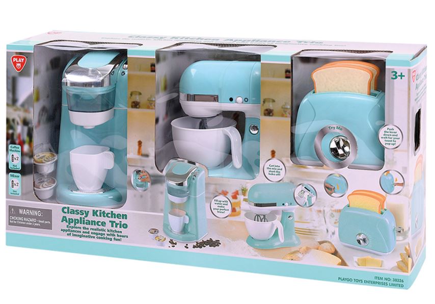 PLAYGO - TRIO D'APPAREILS DE CUISINE CHIC BLEU