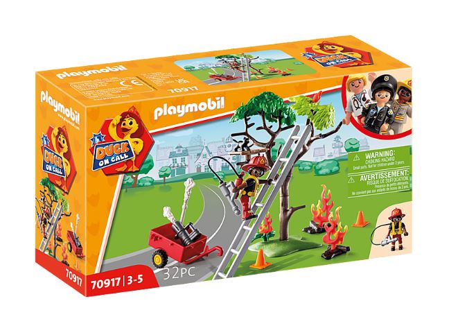 PLAYMOBIL DUCK ON CALL - POMPIER ET CHAT #70917