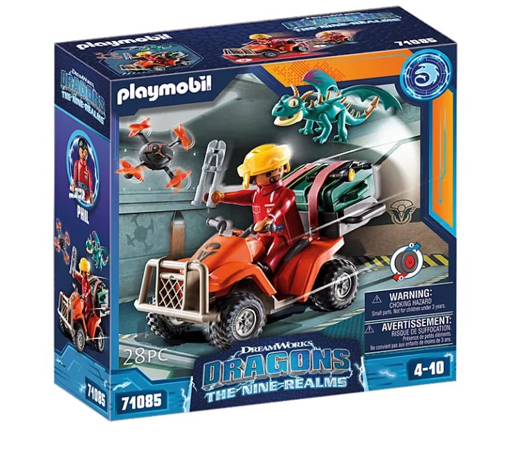 PLAYMOBIL DRAGONS DREAMWORKS - THE NINE REALMS - ICARUS QUAD AND PHIL (THE NINE REALMS) #71085