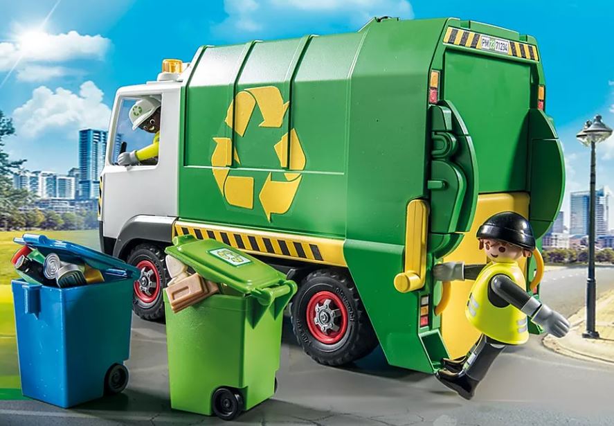 PLAYMOBIL CITY LIFE - CAMION DE RECYCLAGE VERT #71234