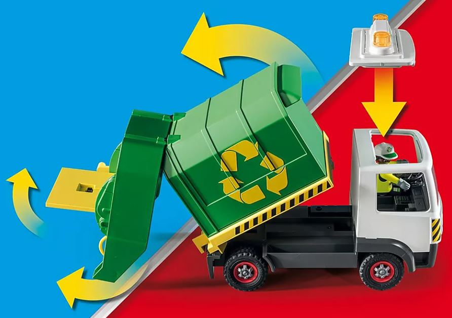 PLAYMOBIL CITY LIFE - CAMION DE RECYCLAGE VERT #71234