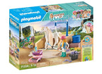 PLAYMOBIL HORSES OF WATERFALL - ISABELLA AND LIONESS WITH HORSE WASH STATION #71354