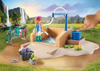 PLAYMOBIL HORSES OF WATERFALL - ISABELLA AND LIONESS WITH HORSE WASH STATION #71354