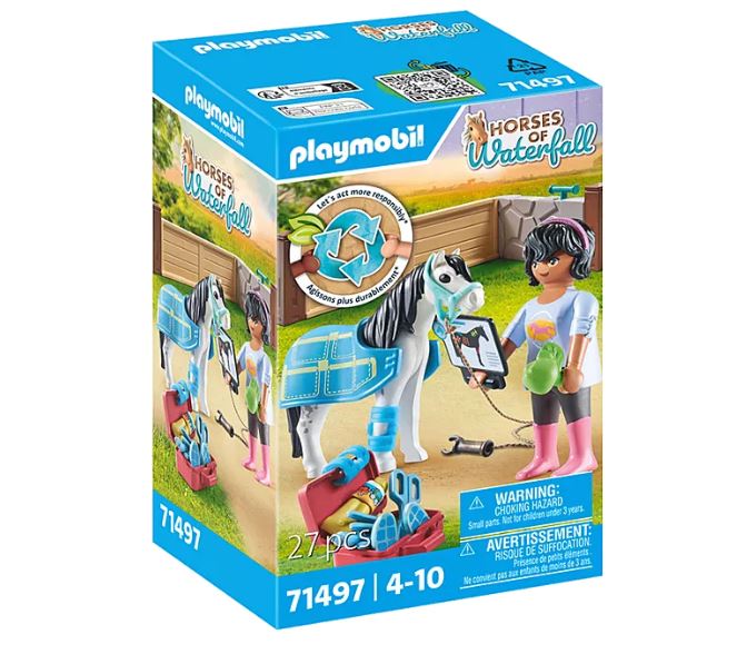 PLAYMOBIL HORSES OF WATERFALL - THERAPIST AND HORSE #71497