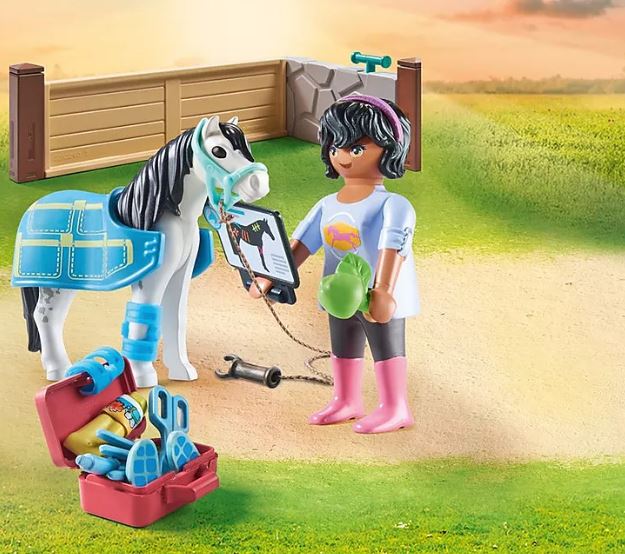 PLAYMOBIL HORSES OF WATERFALL - THERAPIST AND HORSE #71497