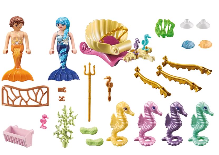 PLAYMOBIL PRINCESS MAGIC - CALÈCHE AVEC SIRÈNES ET HIPPOCAMPES #71500