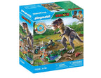 PLAYMOBIL DINOS - EXPLORER WITH MOTORCYCLE AND TYRANNOSAURUS #71524