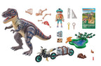 PLAYMOBIL DINOS - EXPLORER WITH MOTORCYCLE AND TYRANNOSAURUS #71524