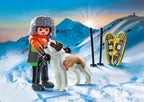 PLAYMOBIL MY LIFE - JEUNE GARÇON EN RAQUETTES AVEC SON SAINT BERNARD #71741