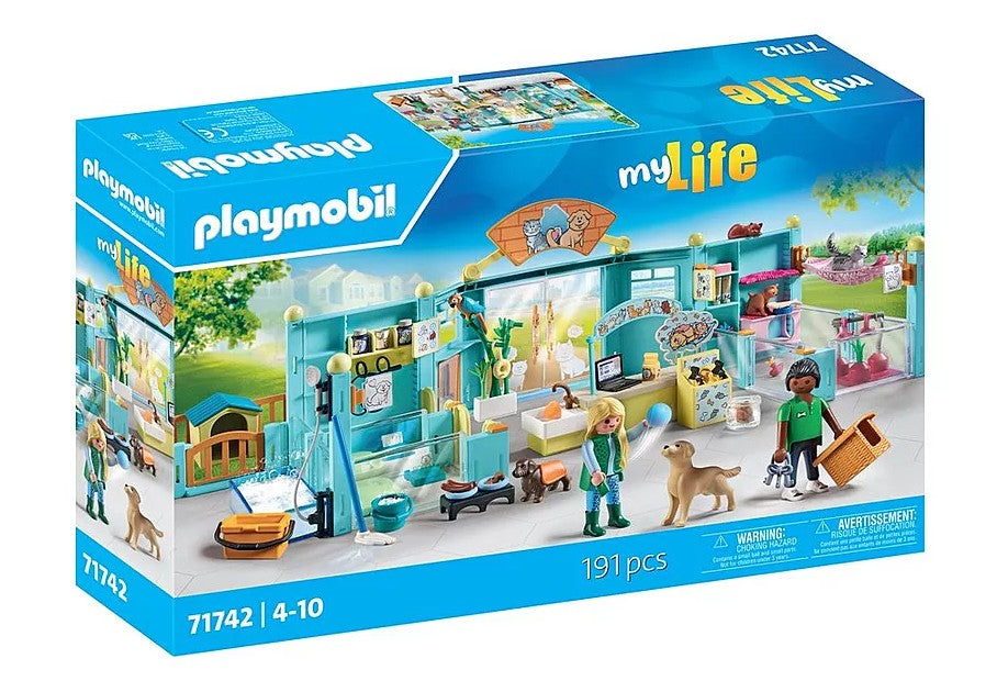 PLAYMOBIL MY LIFE - HÔTEL DES ANIMAUX : SOIGNEURS, CHIENS ET CHATS #71742