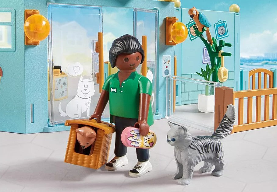 PLAYMOBIL MY LIFE - HÔTEL DES ANIMAUX : SOIGNEURS, CHIENS ET CHATS #71742