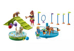 PLAYMOBIL MY LIFE - AIRE DE JEUX POUR CHIENS AVEC ENFANT ET ÉDUCATRICE #71745