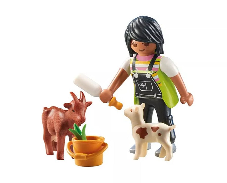 *** PLAYMOBIL SPECIAL PLUS - FERMIÈRE AVEC CHEVRE, CHEVREAU ET ACCESSOIRES #71759