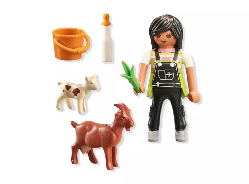 *** PLAYMOBIL SPECIAL PLUS - FERMIÈRE AVEC CHEVRE, CHEVREAU ET ACCESSOIRES #71759