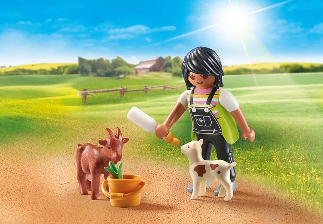 *** PLAYMOBIL SPECIAL PLUS - FERMIÈRE AVEC CHEVRE, CHEVREAU ET ACCESSOIRES #71759