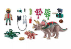 PLAYMOBIL DINOS - TRICERATOPS WITH BABY, EGG AND EXPLORER #71821