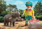PLAYMOBIL DUO PACK - ZOOKEEPER AND RHINOCEROS #72025