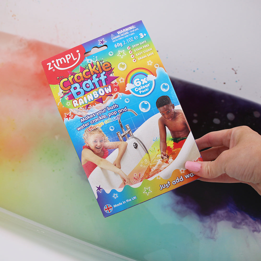 ZIMPLI - CRACKLE BAFF RAINBOW PAQUET DE 6 BAINS (CRÉPITE ÉCLATE ET CHANGE DE COULEUR)