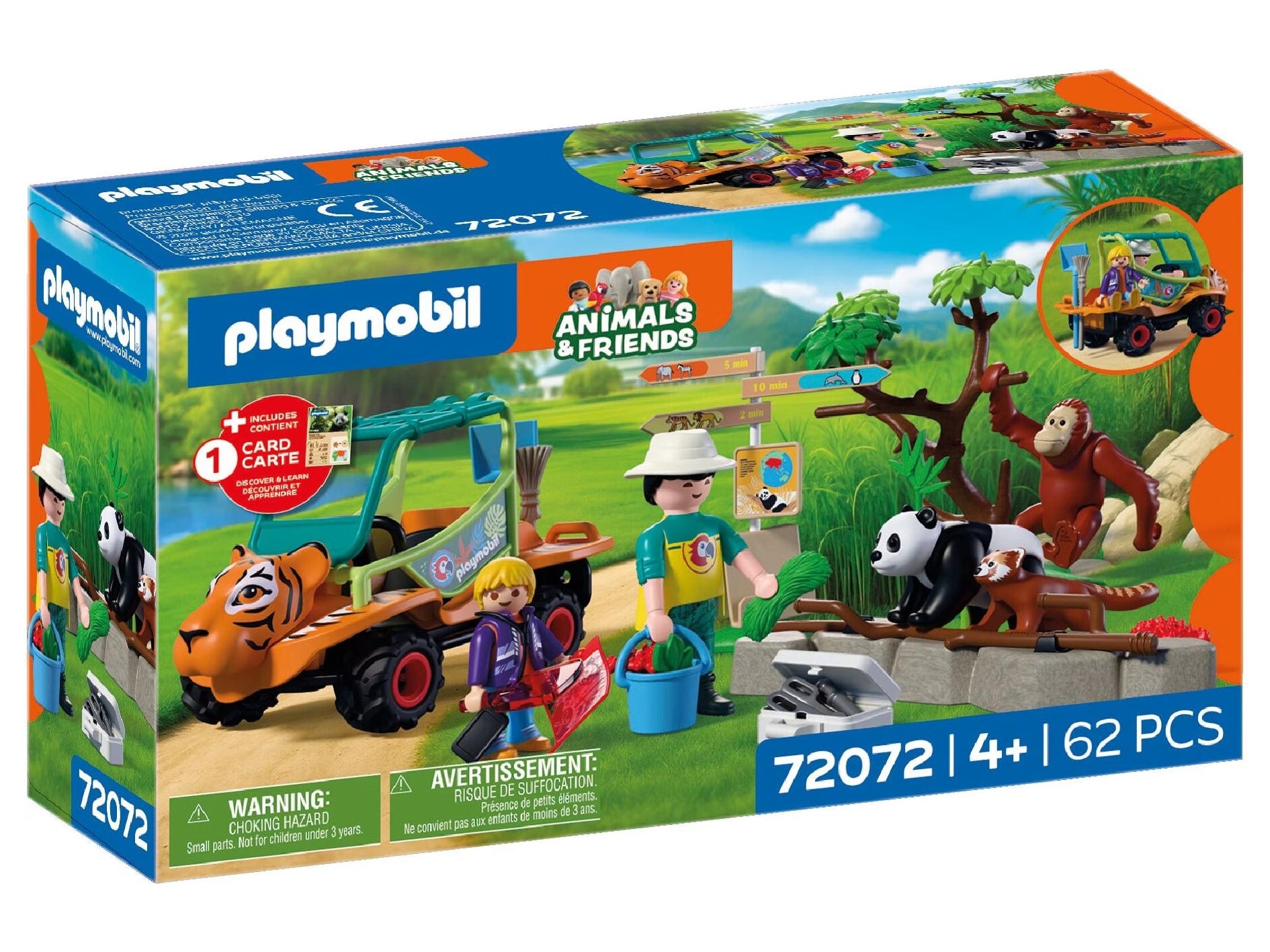 PLAYMOBIL ANIMALS & FRIENDS - ZOO KEEPER AND VEHICLE #72072