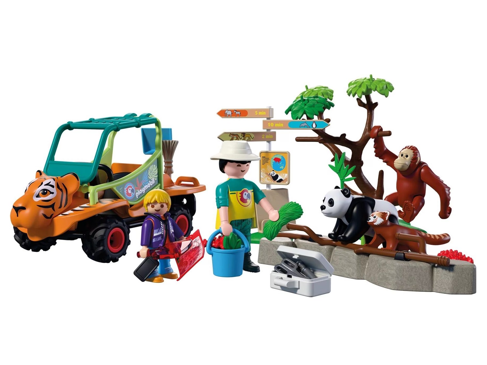 PLAYMOBIL ANIMALS & FRIENDS - ZOO KEEPER AND VEHICLE #72072