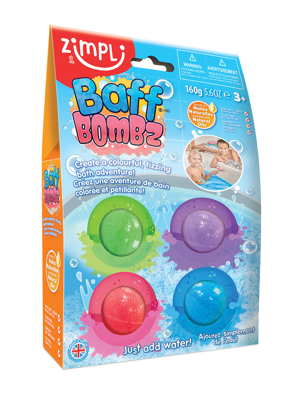 ZIMPLI - BAFF BOMBS 4 PACK (BATH BOMB)