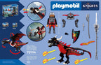 PLAYMOBIL KNIGHTS - BLACK DRAGON & KNIGHT #72114