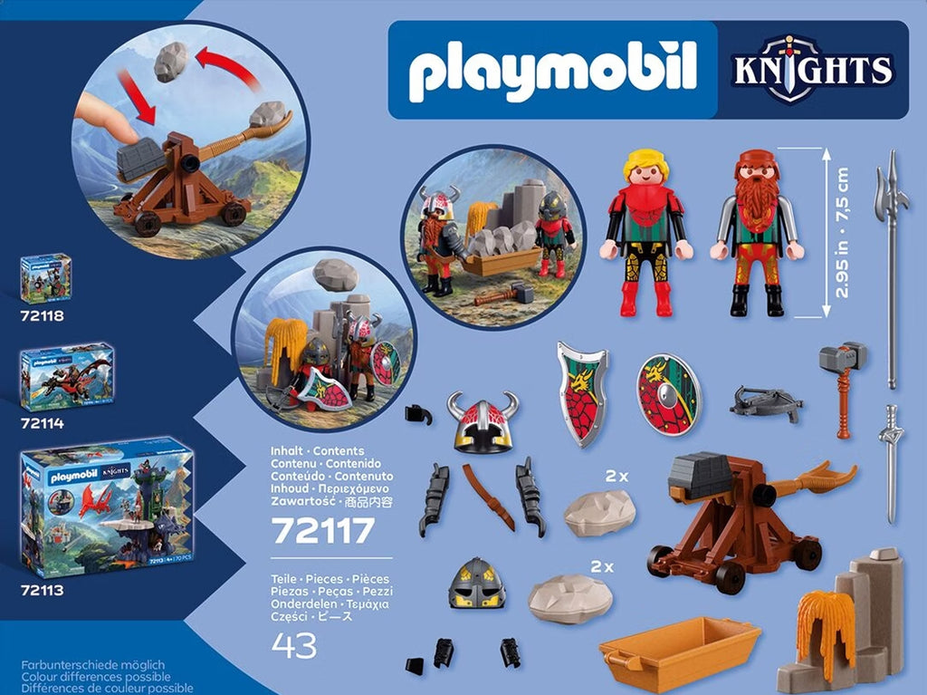 PLAYMOBIL KNIGHTS - CATAPULTE DES CHEVALIERS DU DRAGON #72117