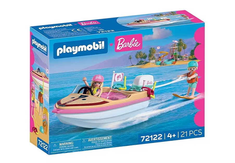 PLAYMOBIL BARBIE - BOAT & WAKEBOARD #72122