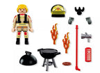 PLAYMOBIL SPECIAL PLUS - POMPIER ET BARBECUE EN FEU #72149