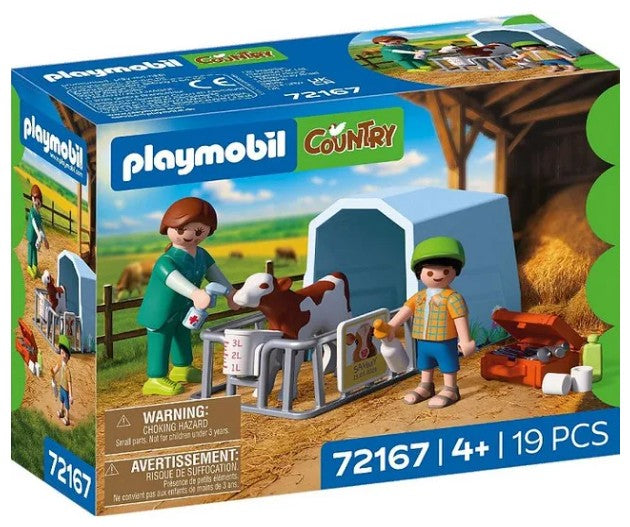 PLAYMOBIL COUNTRY - VÉTÉRINAIRE ITINÉRANTE & PETIT VEAU #72167