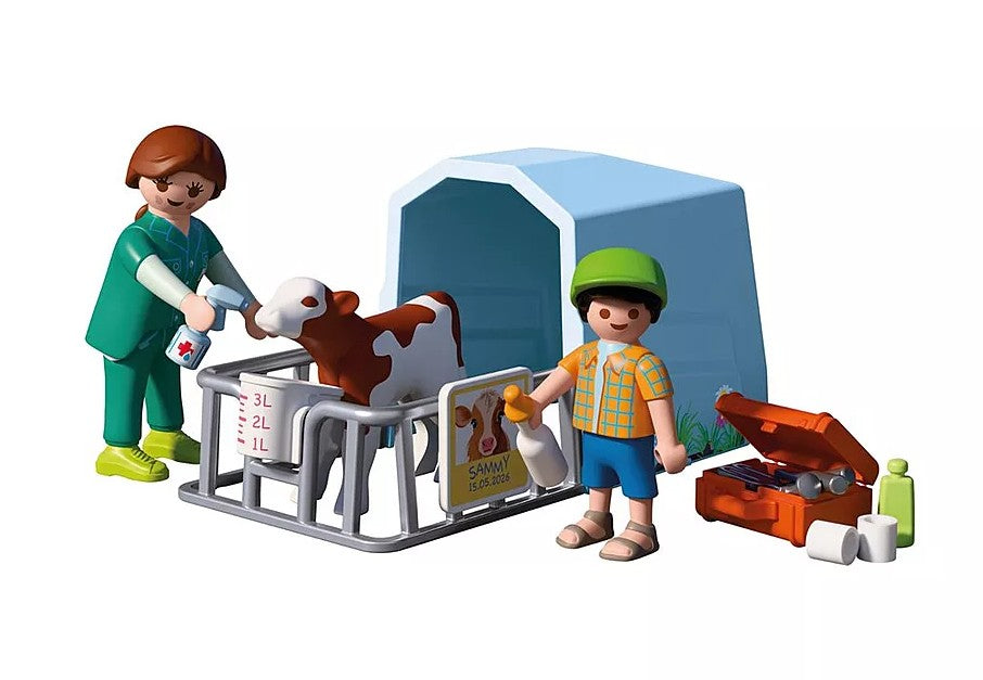 PLAYMOBIL COUNTRY - VÉTÉRINAIRE ITINÉRANTE & PETIT VEAU #72167