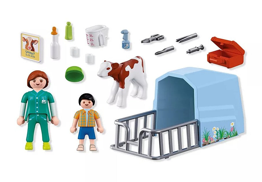 PLAYMOBIL COUNTRY - VÉTÉRINAIRE ITINÉRANTE & PETIT VEAU #72167