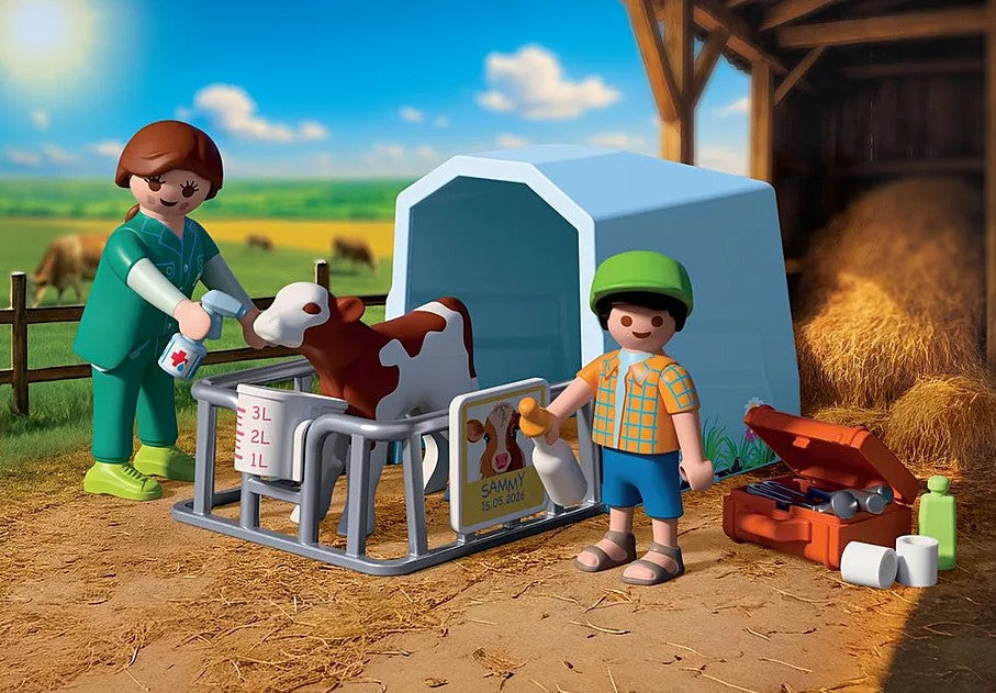 PLAYMOBIL COUNTRY - VÉTÉRINAIRE ITINÉRANTE & PETIT VEAU #72167