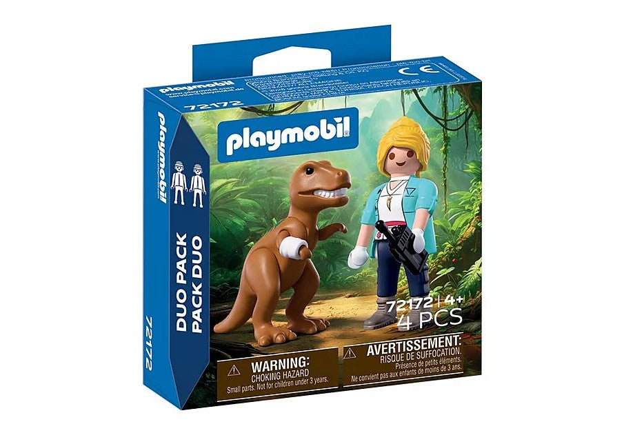 PLAYMOBIL DUO PACK - TYRANNOSAURE ET EXPLORATRICE #72172