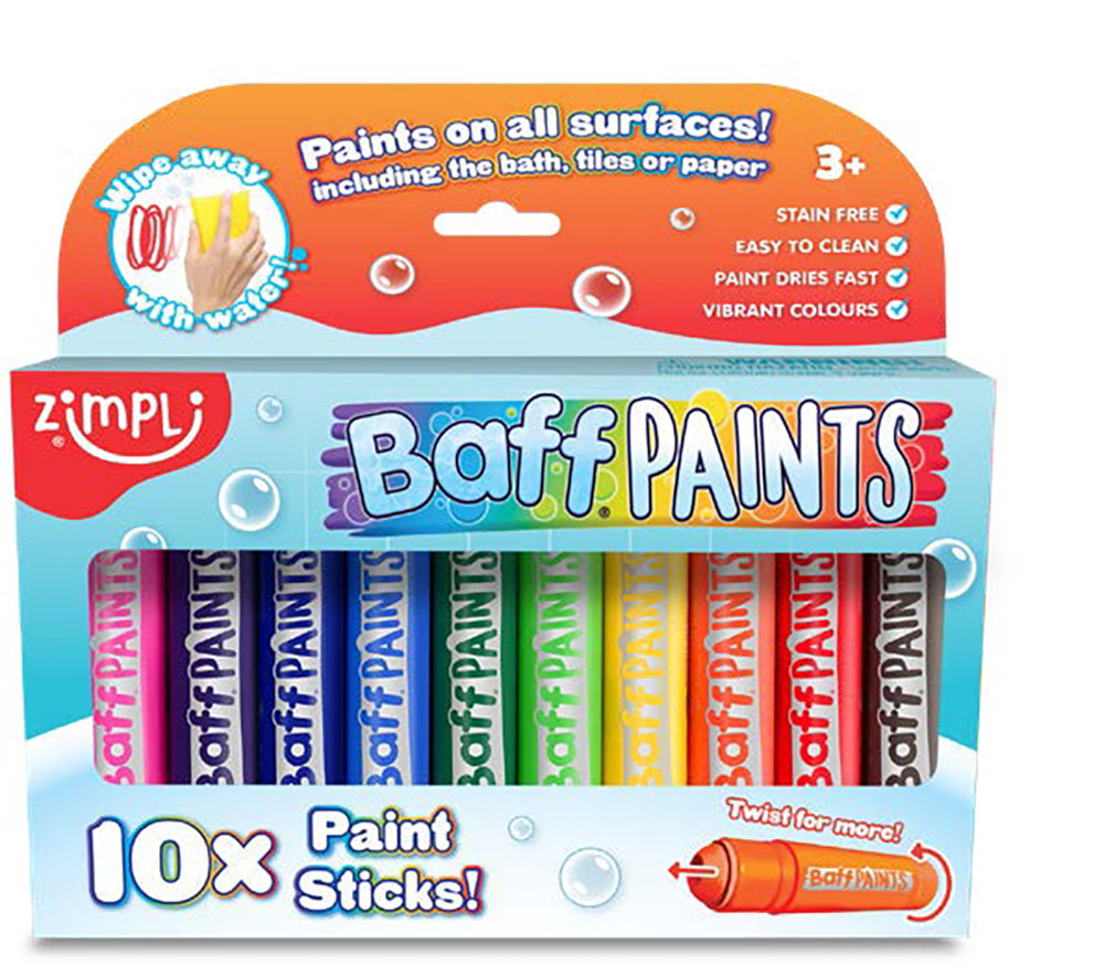 ZIMPLI - BAFF CRAYONS PAQUET DE 10 POUR LE BAIN