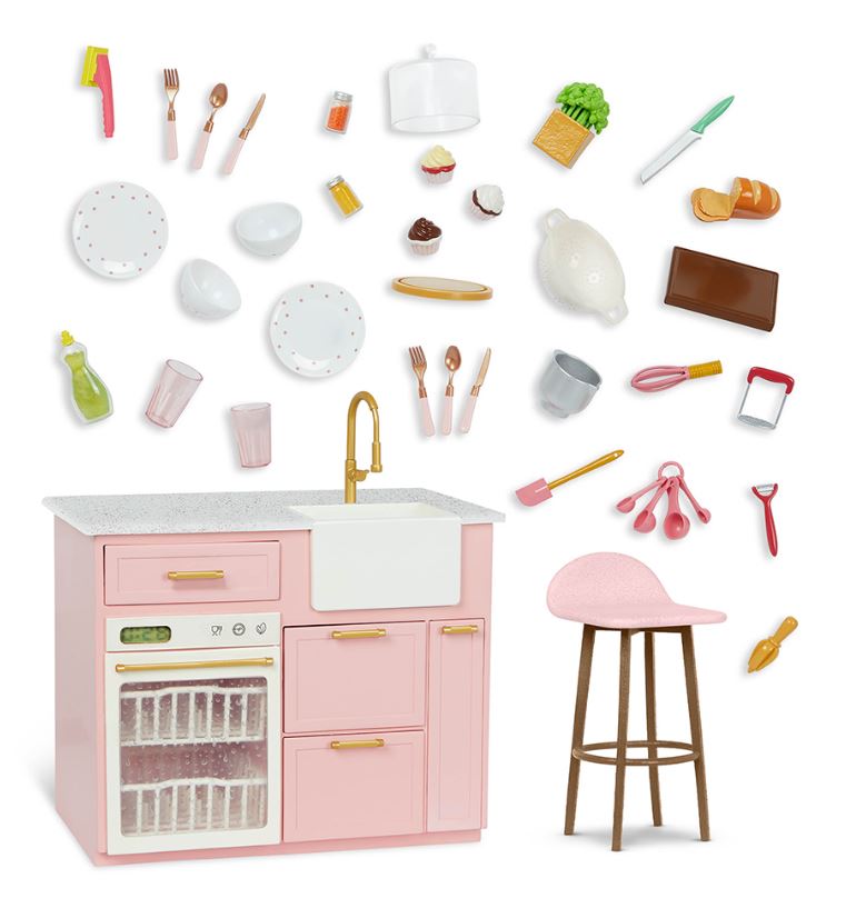 ACCESSOIRES OG - "COOKING ISLAND" POUR POUPÉE DE 46 CM