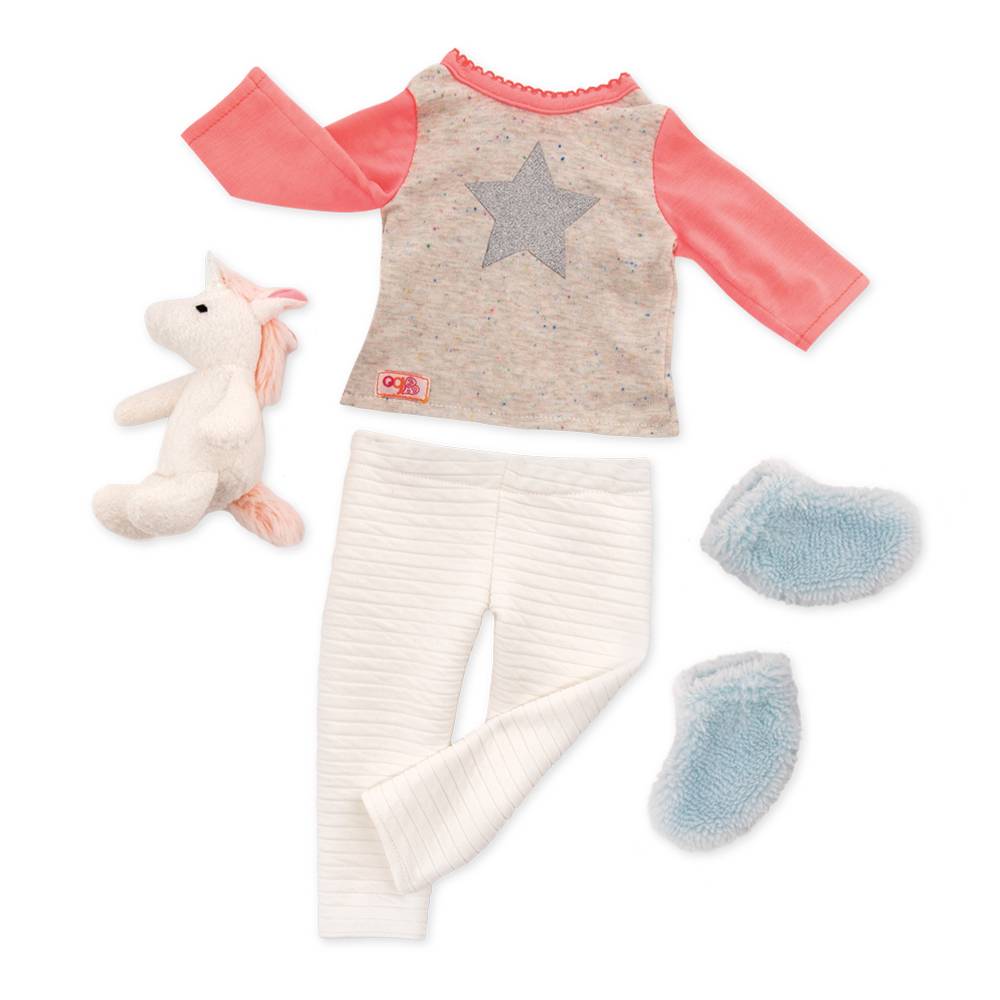 OG CLOTHING SET - UNICORN WR PAJAMAS FOR DOLL