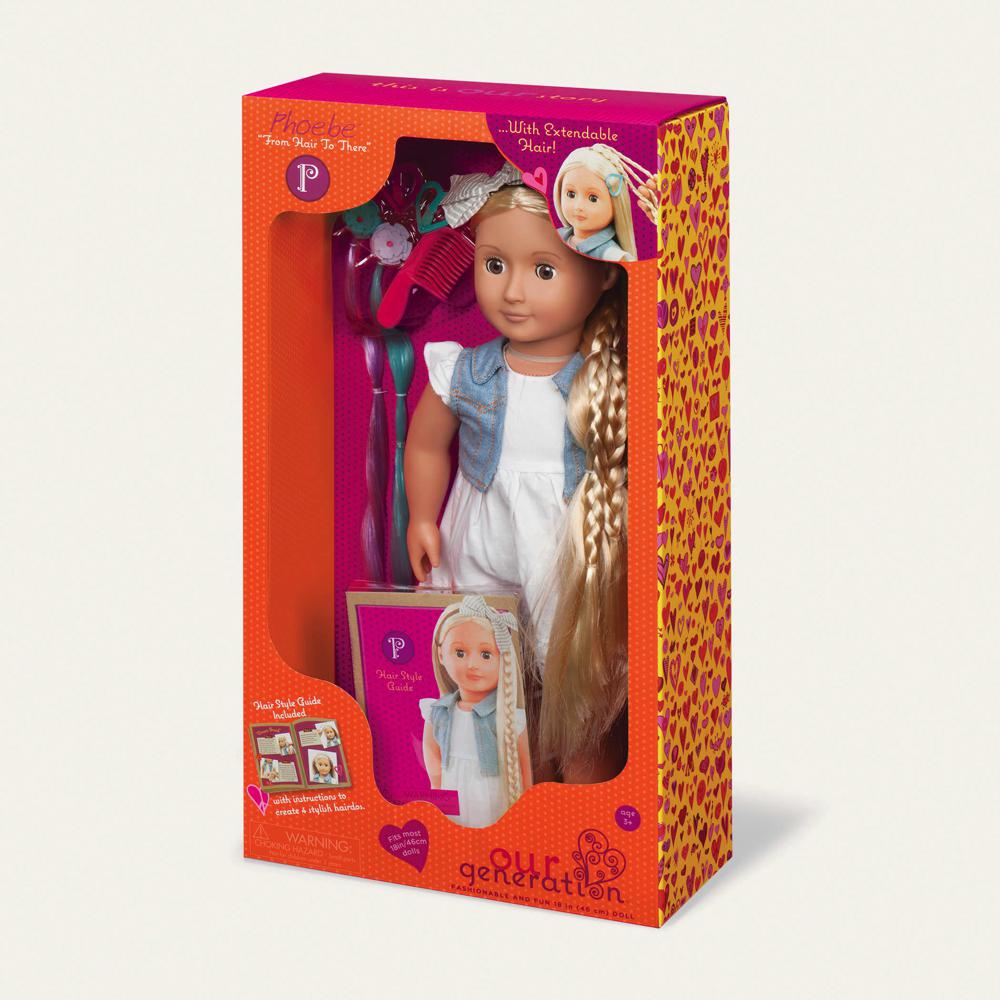 OG DOLL - PHOEBE BLUE 19" WITH BRAIDED BLONDE HAIR