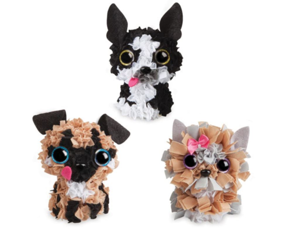 PLUSHCRAFT ENSEMBLE DE 3 CHIOTS 3D