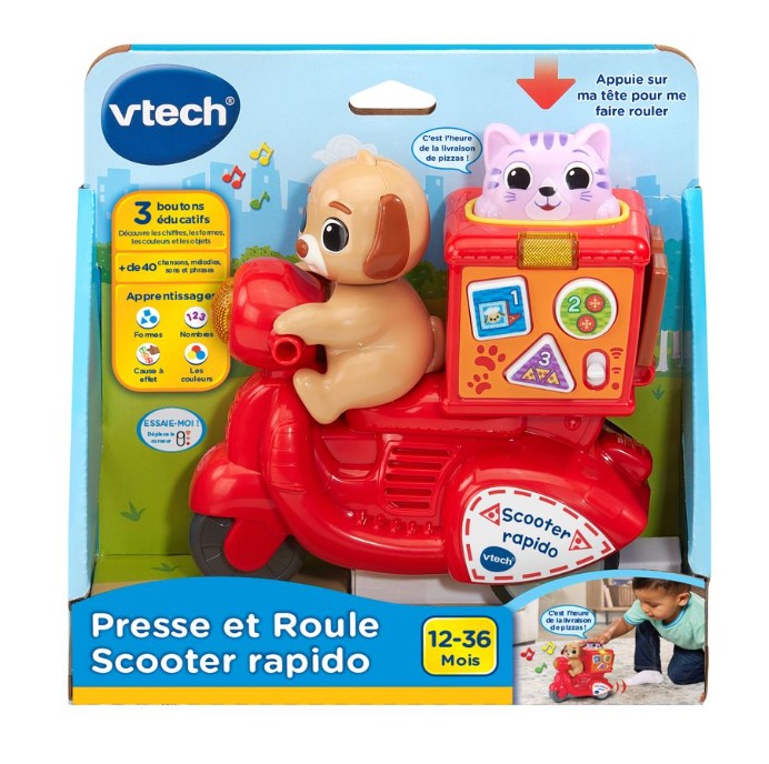 VTECH - PRESSE ET ROULE SCOOTER RAPIDO